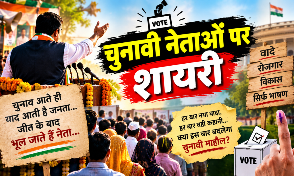 🗳️ चुनावी नेताओं पर शायरी