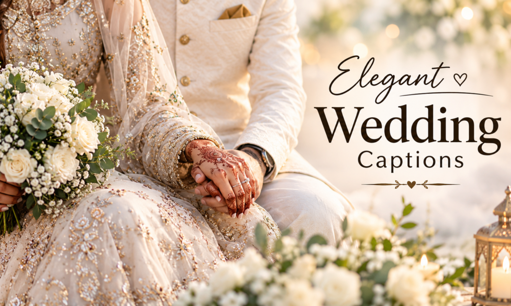 🤍 Elegant Wedding Captions
