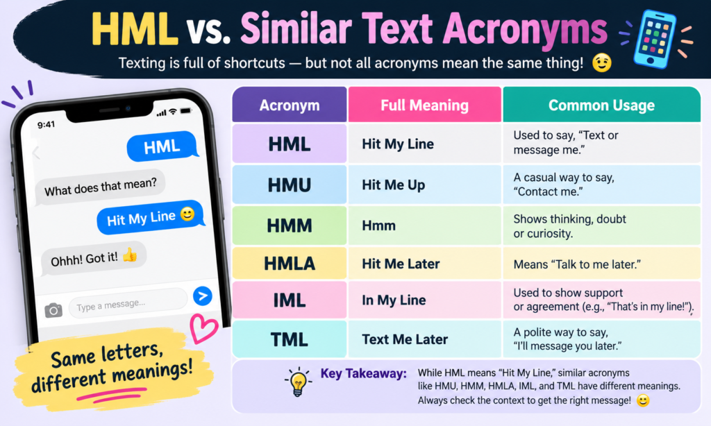 12. HML vs. Similar Text Acronyms 📲