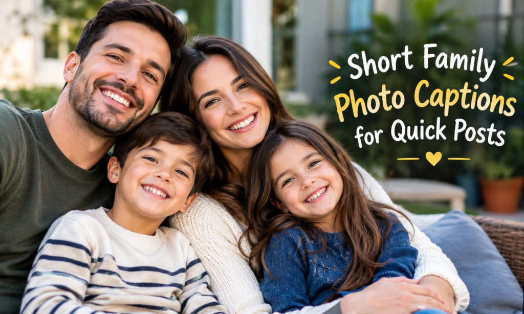 ✨ Short Family Photo Captions for Quick Posts