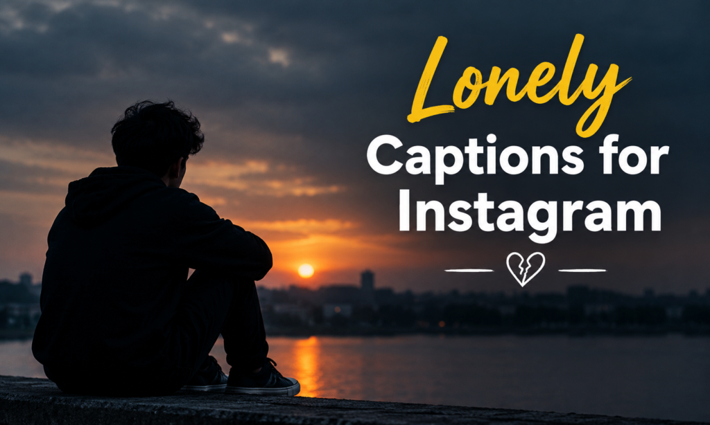 7. 💔 Lonely Captions for Instagram