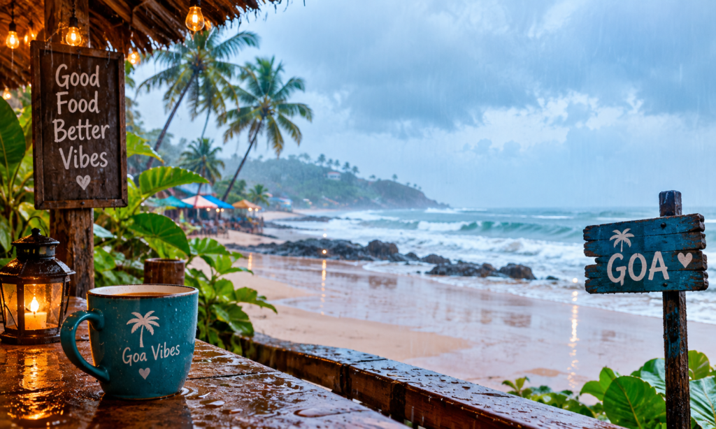 💕 2. Cute Goa Rain Captions