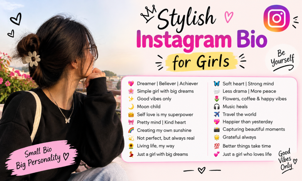💅 2. Stylish Instagram Bio for Girls