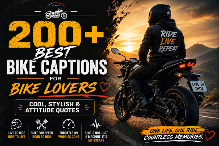 🏍️ 200+ Best Bike Captions for Bike Lovers (Cool, Stylish & Attitude Quotes)