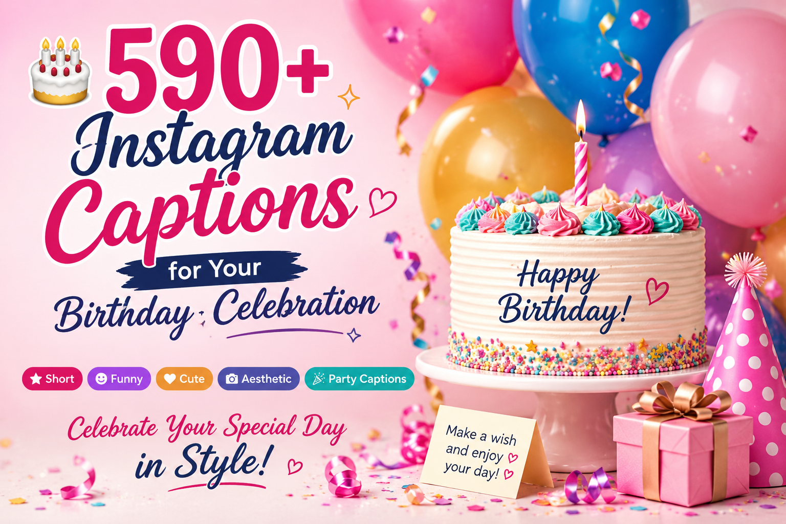 🎂 590+ Instagram Captions for Your Birthday Celebration 