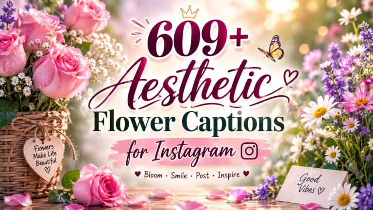 609+ Aesthetic Flower Captions for Instagram