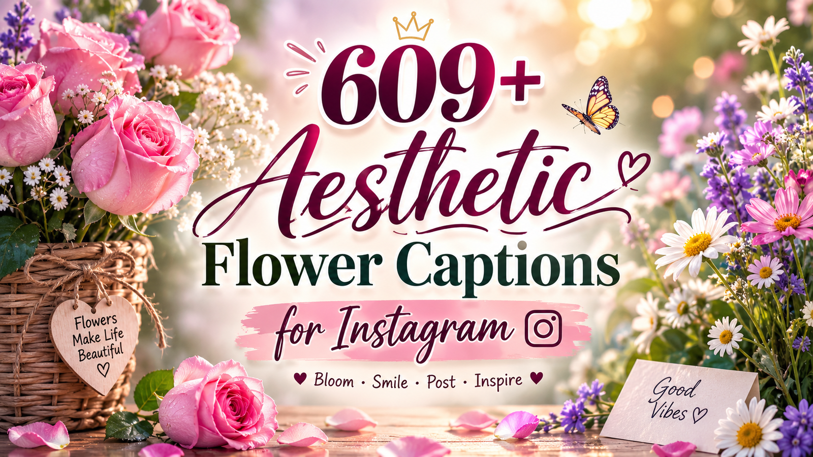 609+ Aesthetic Flower Captions for Instagram