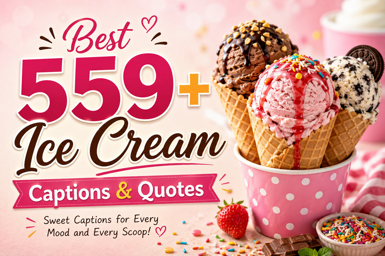 Best 559+ Ice Cream Captions & Quotes 🍦