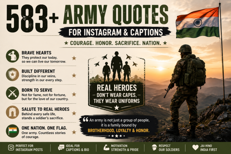 583+ Army Quotes for Instagram & Captions