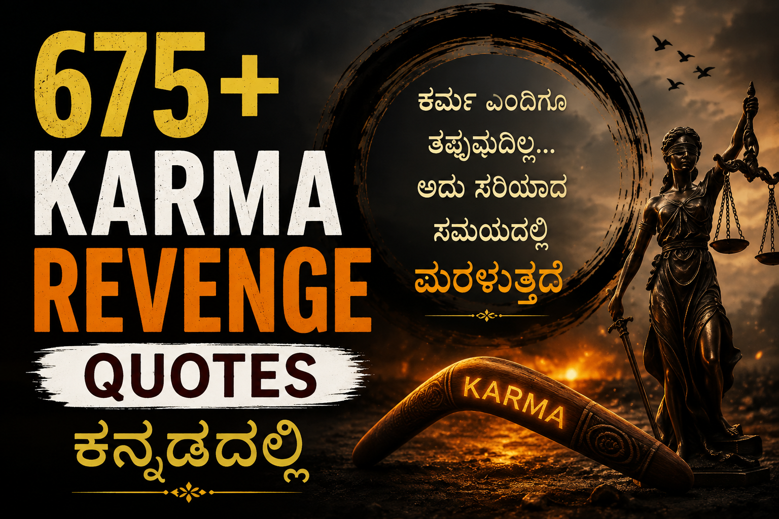 675+ Karma Revenge Quotes in Kannada