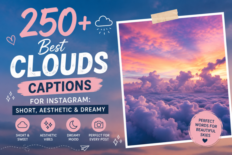 250+ Best Clouds Captions for Instagram: Short, Aesthetic & Dreamy