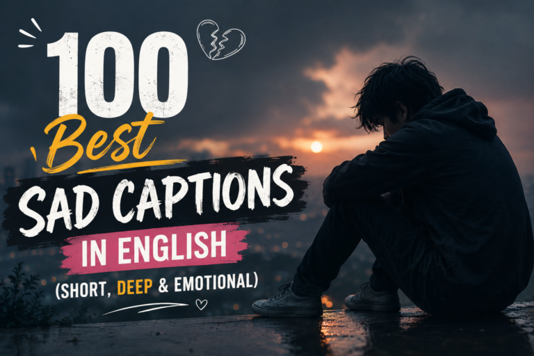 100 Best Sad Captions in English (Short, Deep & Emotional)