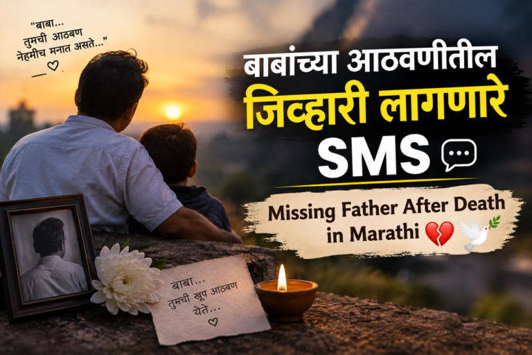 बाबांच्या आठवणीतील जिव्हारी लागणारे SMS | Missing Father After Death in Marathi 💔🕊️
