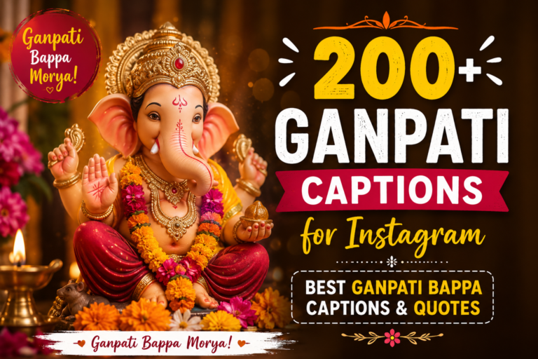 200+ Ganpati Captions for Instagram – Best Ganpati Bappa Captions & Quotes