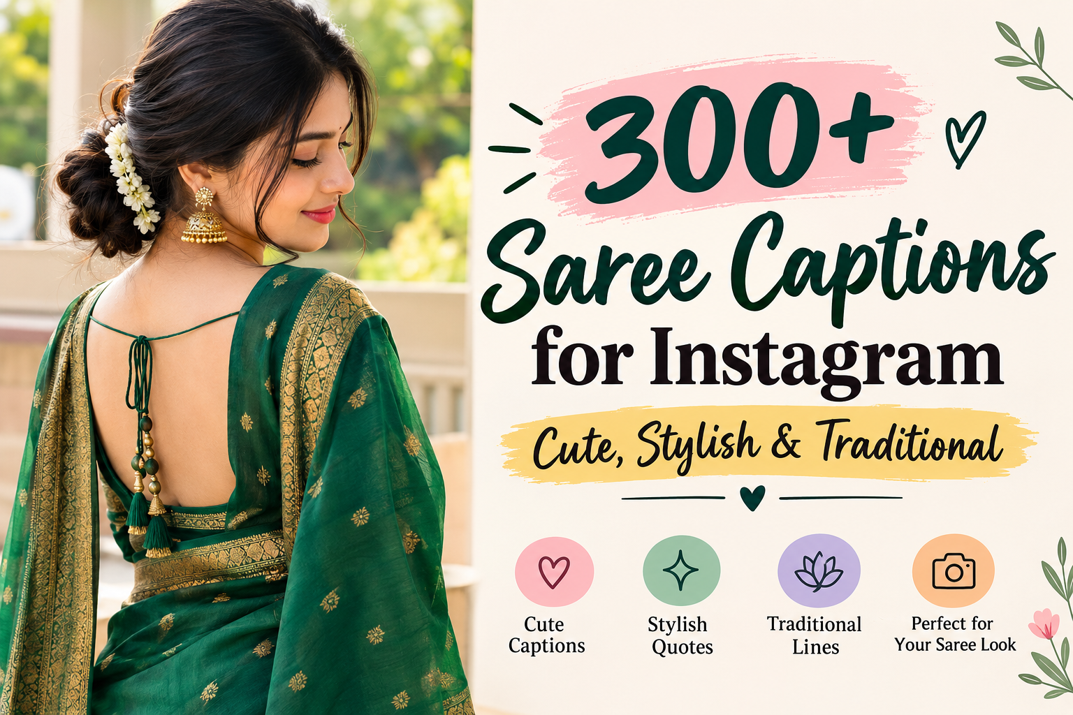300+ Saree Captions for Instagram: Cute, Stylish & Traditional
