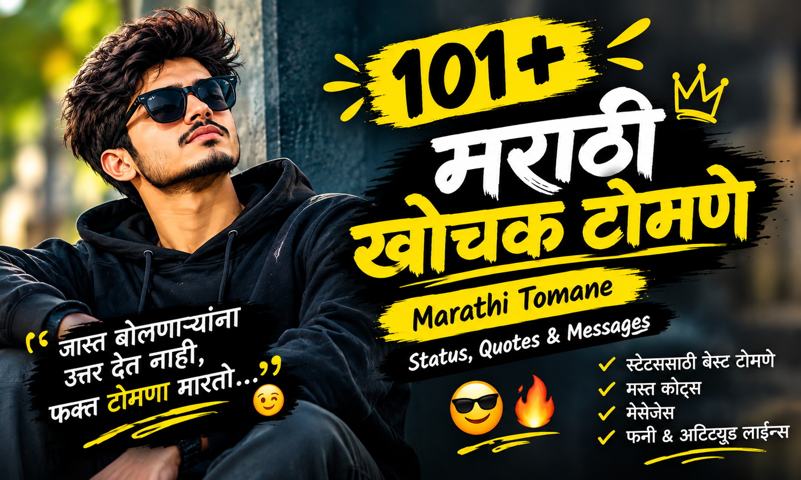 101+ मराठी खोचक टोमणे | Marathi Tomane Status, Quotes & Messages 😎🔥