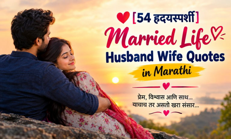 ❤️ [54 हृदयस्पर्शी] Married Life Husband Wife Quotes in Marathi