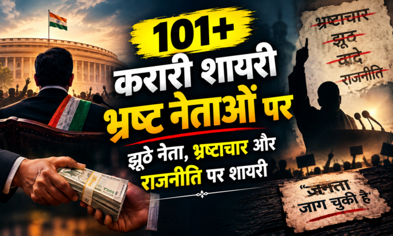 🔥 101+ करारी शायरी भ्रष्ट नेताओं पर | झूठे नेता, भ्रष्टाचार और राजनीति पर शायरी 🗣️🔥