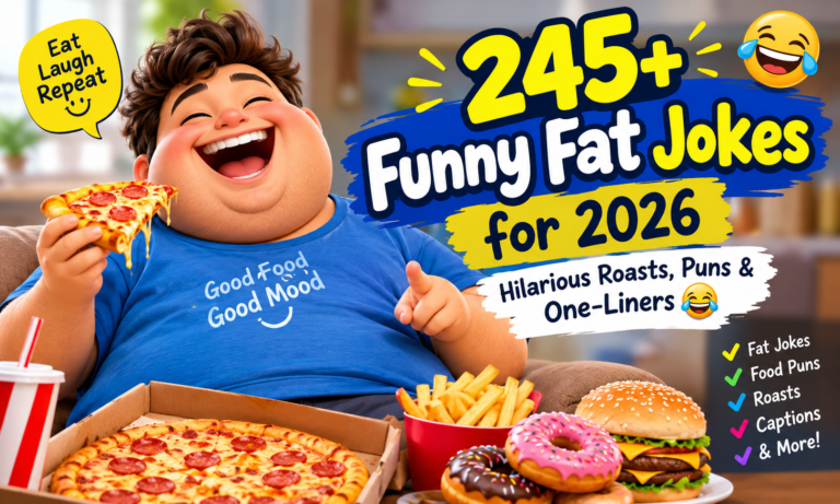 😂 245+ Funny Fat Jokes for 2026 | Hilarious Roasts, Puns & One-Liners 🤣